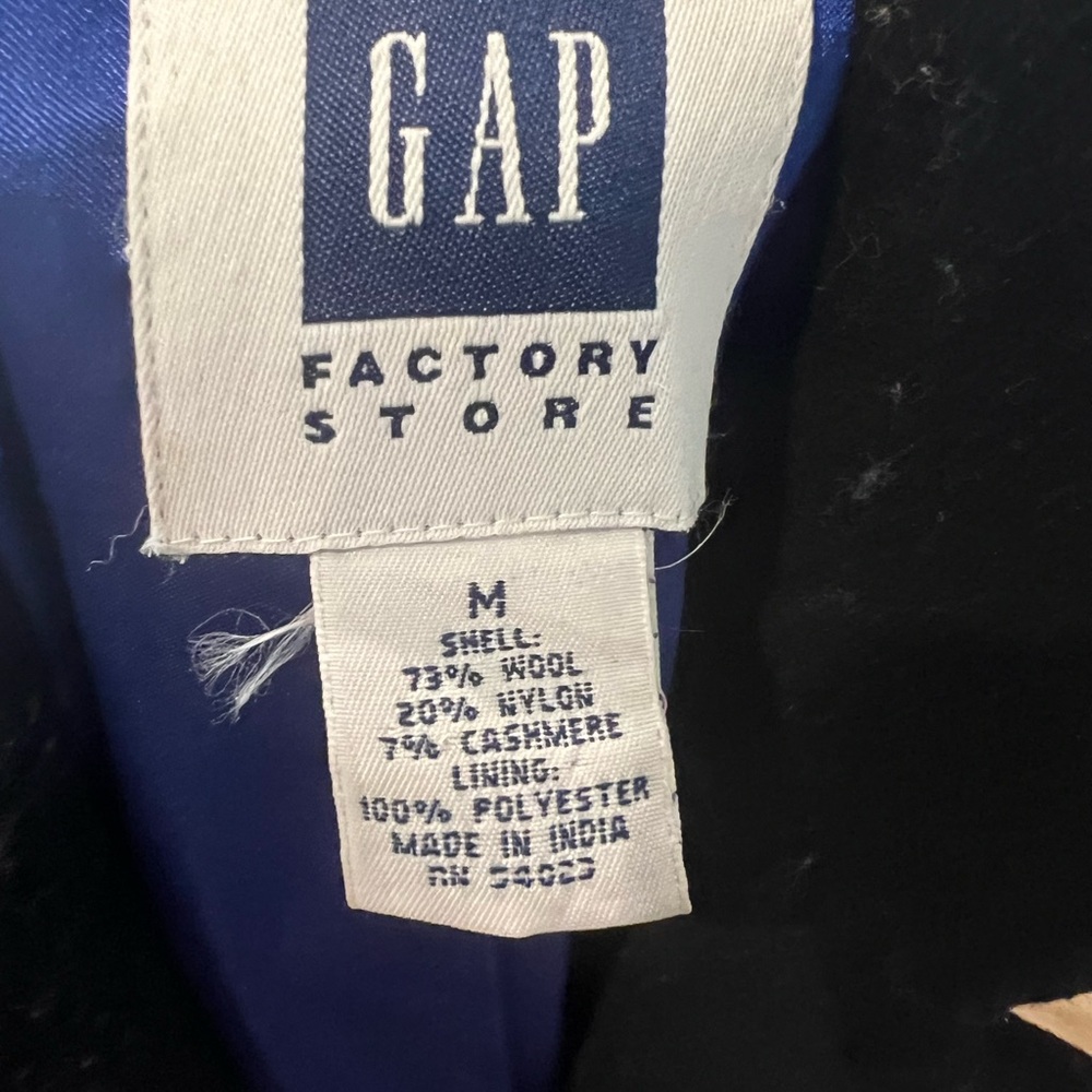 GAP Black and Blue Wool Blend Jacket